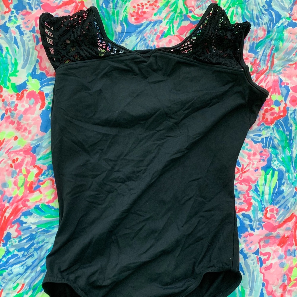 Black dance leotard